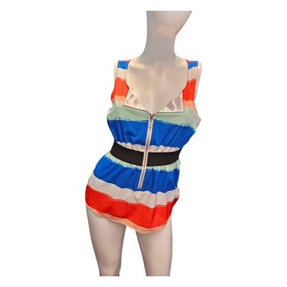 Guess Striped Belted Sleeveles Top Womens size S - Picture 2 of 10